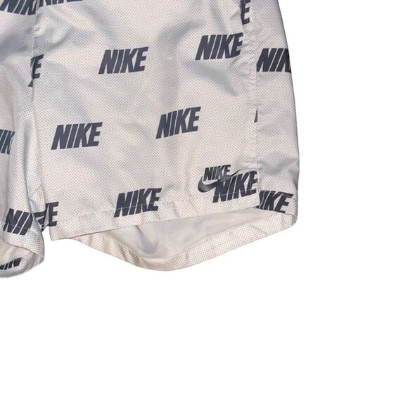 Nike Vintage Rare Sportswear Club Woven Track Shorts Nylon Logo Print White M - Picture 6 of 10